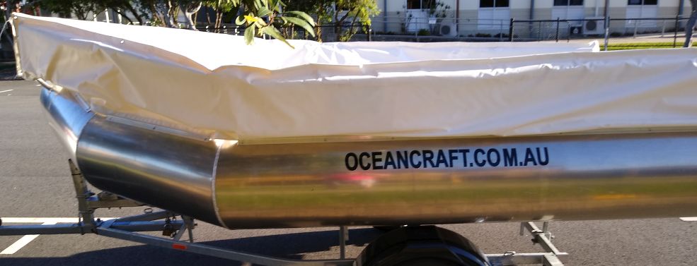 OCEAN CRAFT 3300 DIVER CARTOPPA 3.3 metre price includes Bouncy Craft Foam 'O' Float All round foam fender Gunnel sea spray dodger sheets and deck cushion ( or seat cushion) that is also an outboard engine guard  as well as an all round boat fender when working around your boat on the water folded up